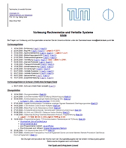 Die Vorlesungswebsite.
